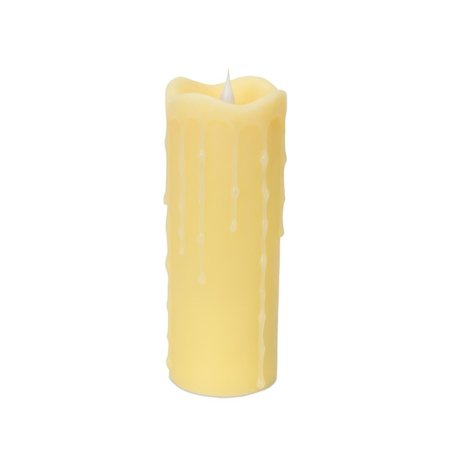 MELROSE INTERNATIONAL Melrose International 57483DS 7 x 3 in. Simplux LED Dripping Candle with Moving Flame; Set of 2 57483